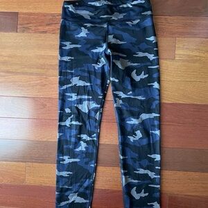 Athleta Kids Camouflage Leggings - Blue and Black
